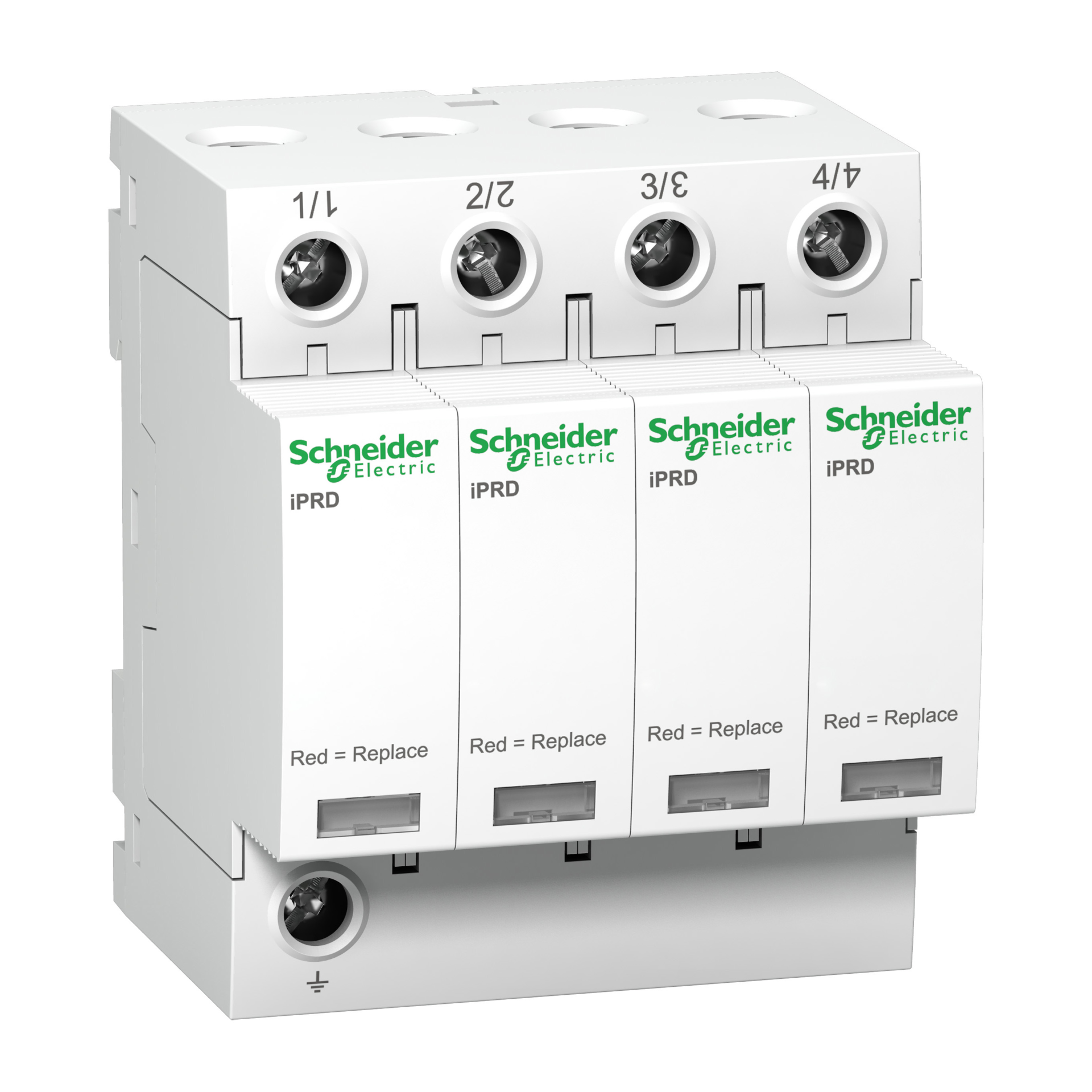 Iprd8R Modular Surge Arrester - 4P - It - 460V - With Remote Transfert, A9L08421
