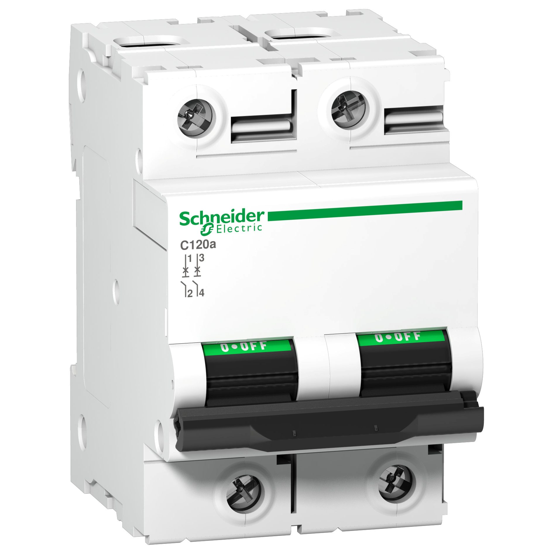 Miniature Circuit-Breaker, Acti9 C120A, 2P, 80 A, C Curve, 5 Ka (Iec 60947-2), A9N60711