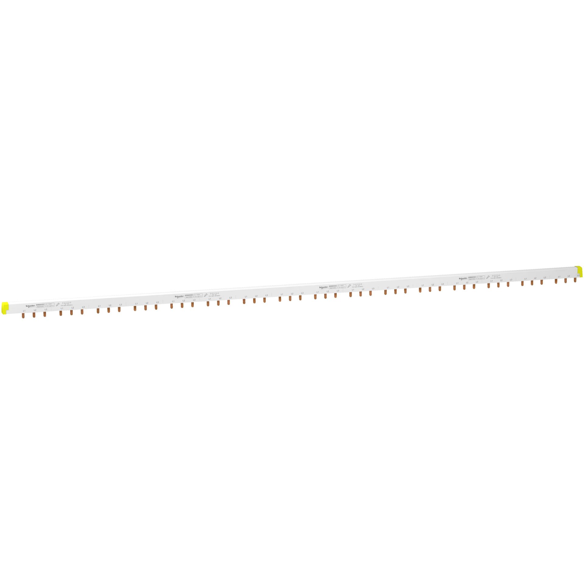 Acti9 - Comb Busbar - 3L Wtih Aux - 18 Mm Pitch - 57 Modules - 100A, A9XAH357