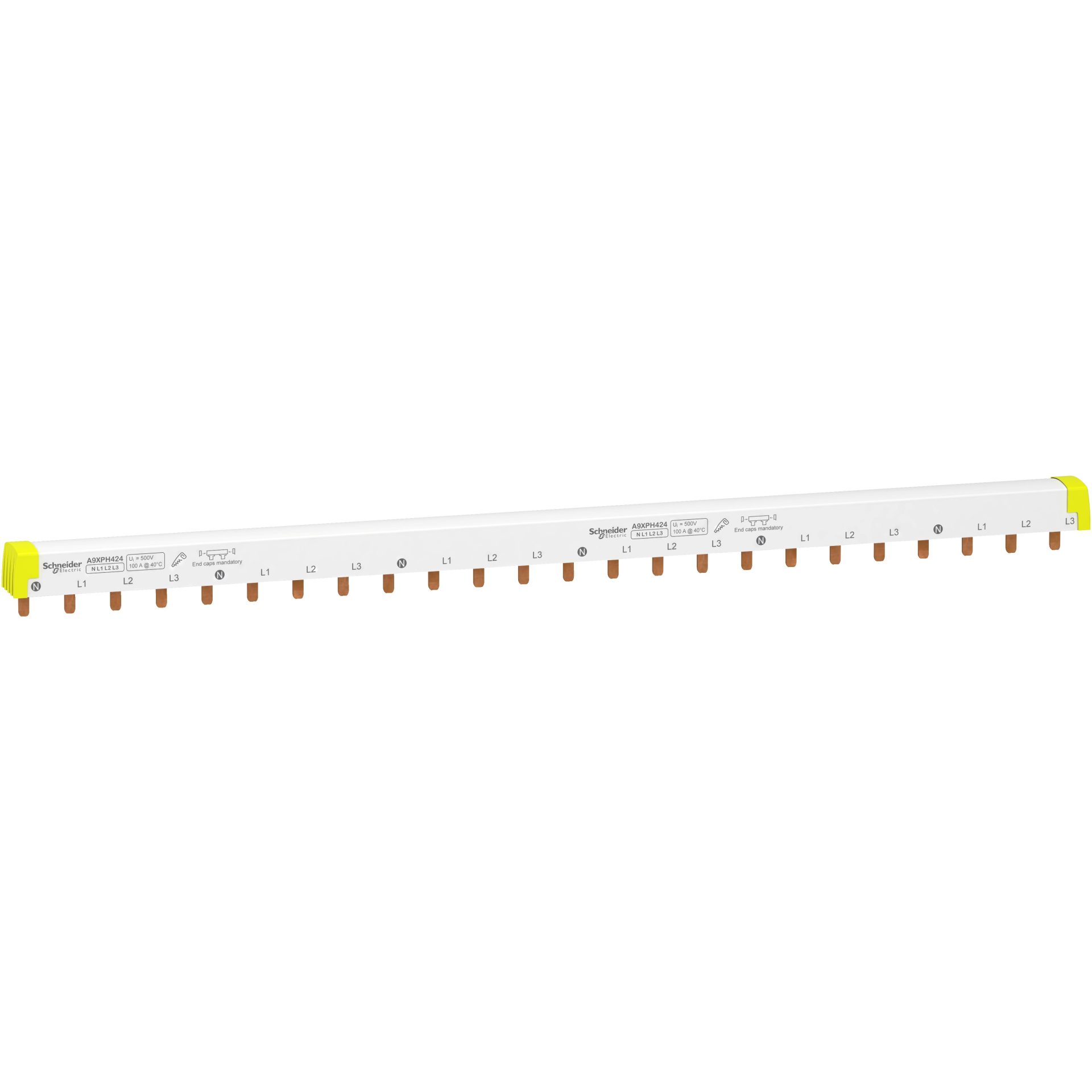 Acti9 - Comb Busbar - 3L+N - 18 Mm Pitch - 24 Modules - 100 A, A9XPH424